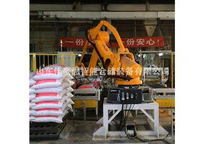 水泥全自動碼垛機 碼垛機器人客戶現場