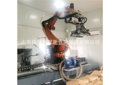 石英顆粒智能拆垛拆包線 視覺拆垛機器人工作現場