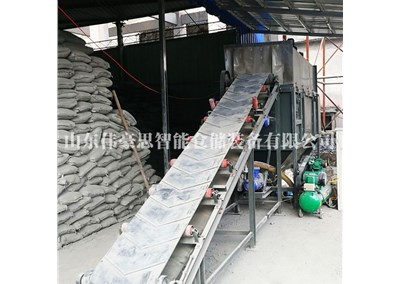 水泥自動拆袋投料設(shè)備 編織袋自動破袋機(jī)現(xiàn)場