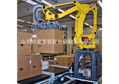 酸奶自動化碼垛設備 紙箱全自動碼垛機械手