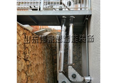 熟石灰管鏈式輸送機 管鏈粉料輸送設備現場