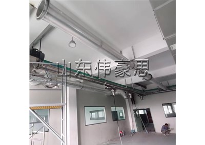 石膏粉管鏈式輸送機 管鏈輸送設備現場實拍