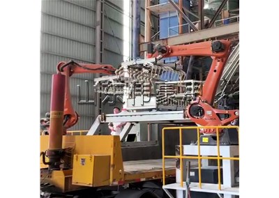 輕質堿粉全自動裝車機 自動裝車機械手實拍