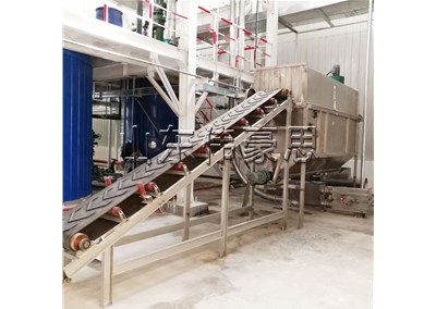 工業鹽自動破袋卸料機 自動拆包設備現場展示