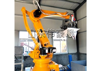 石英砂自動破包機(jī)械手 智能拆包機(jī)器人方案