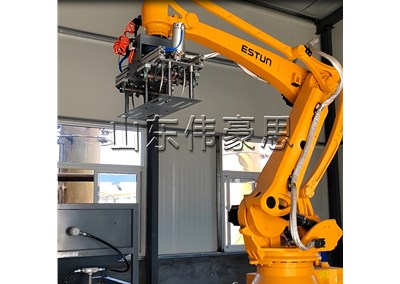 硫磺顆粒全自動拆包機 自動拆袋機器人現場示例
