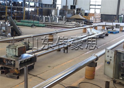 除塵灰管鏈式輸送機 管鏈粉料輸送機現場