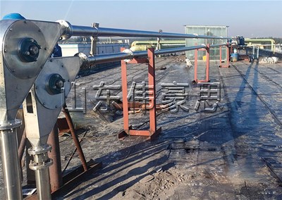 定制氧化鈣管鏈輸送機 管鏈式粉料輸送機