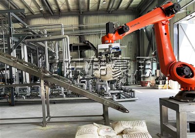 硫磺粉全自動破袋機 自動拆包機器人案例